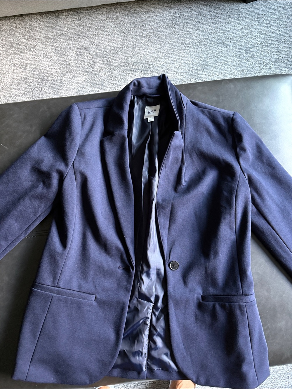 GAP Women's Dark Navy Single-Button Blazer